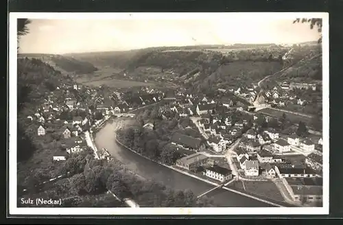 AK Sulz /Neckar, Teilansicht mit Brücke