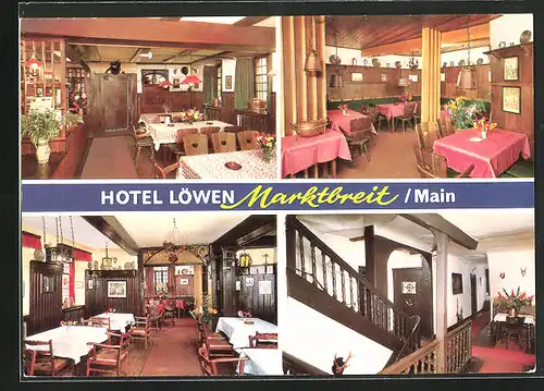 AK Marktbreit /Main, Hotel Löwen, Innenansichten