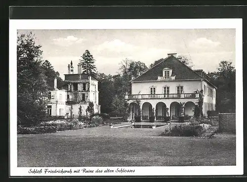 AK Friedrichsruh, Schloss mit Ruine des alten Schlosses