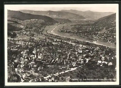 AK Haslach i. K., Fliegeraufnahme vom Ort