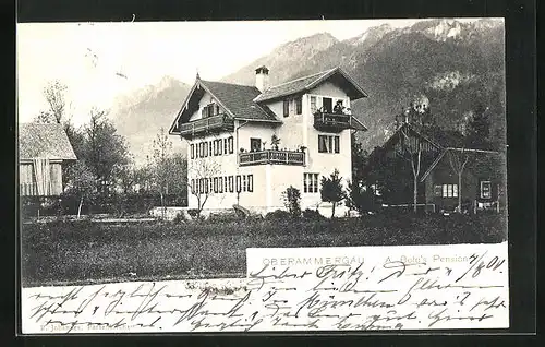 AK Oberammergau, Hotel-Pension von A. Böld