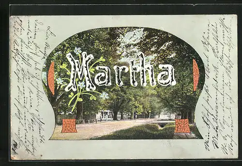 AK Namenstag, Martha, Parkpartie
