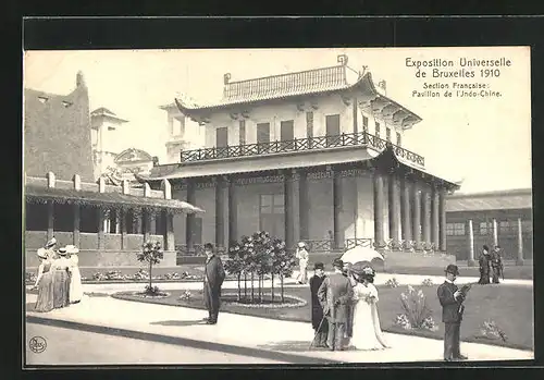 AK Bruxelles, Exposition Universelle 1910, Section francaise: Pavillon de l`Indo-Chine
