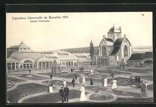 AK Bruxelles, Exposition Universelle 1910, Section Allemande