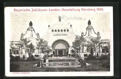 AK Nürnberg, Bayerische-Jubiläums-Landesausstellung 1906, Staatsgebäude