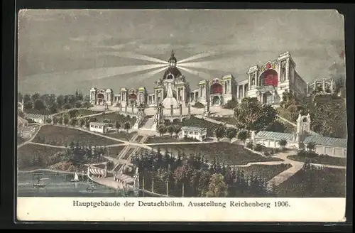 AK Reichenberg, Deutschböhmische Ausstellung 1906, Hauptgebäude