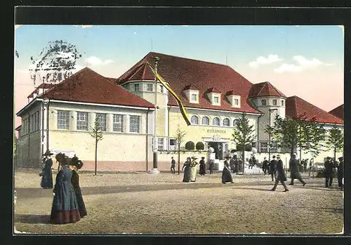 AK Leipzig, Internationale Baufachausstellung 1913, Ansicht des österreichischen Staatsgebäude