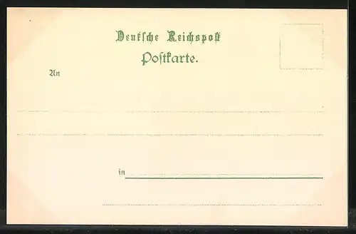 Lithographie Berlin, Gewerbe-Ausstellung 1896, Hauptrestaurant Aussichtsturm