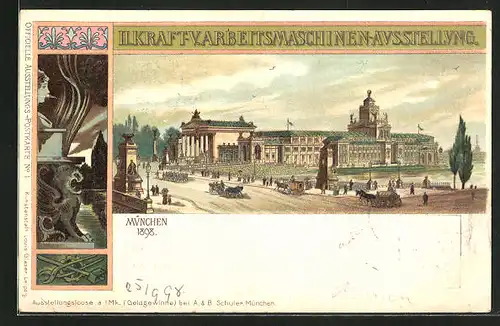 Lithographie München, II. Kraft- u. Arbeitsmaschinen-Ausstellung 1898