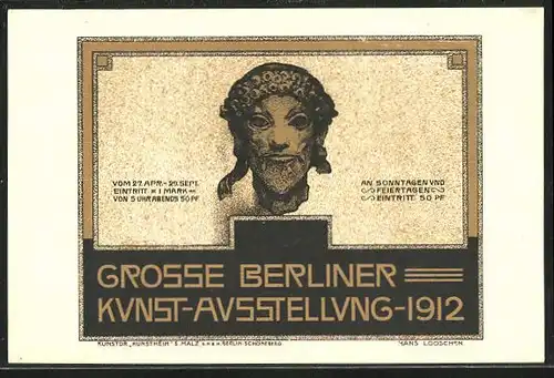 Künstler-AK Berlin, Grosse Berliner Kunst-Ausstellung 1912, Büste