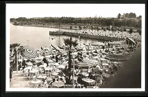 AK Hannover, Blick von der Maschsee-Gasthaus-Terrasse