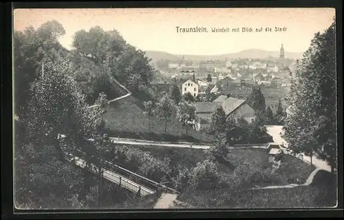 AK Traunstein, Weinleit mit Blick auf Stadt