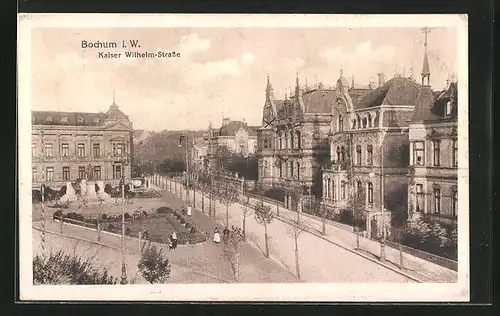 AK Bochum i. W., Blick in die Kaiser Wilhelm-Strasse