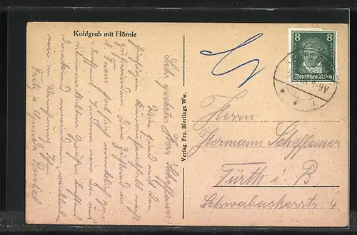 AK Kohlgrub, Ortsansicht mit Hörnle