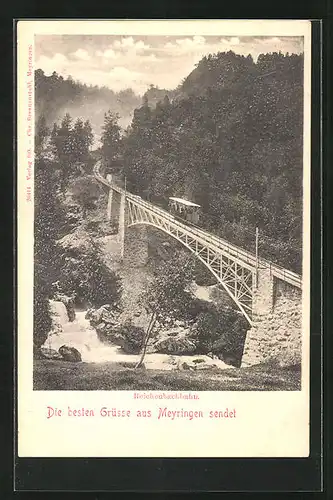 AK Meyringen, Reichenbachbahn auf Brücke