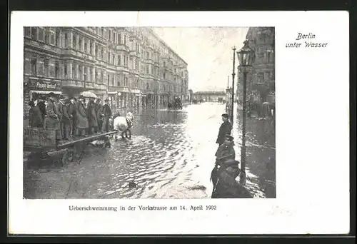 AK Berlin, Überschwemmung in der Yorckstrasse 1902