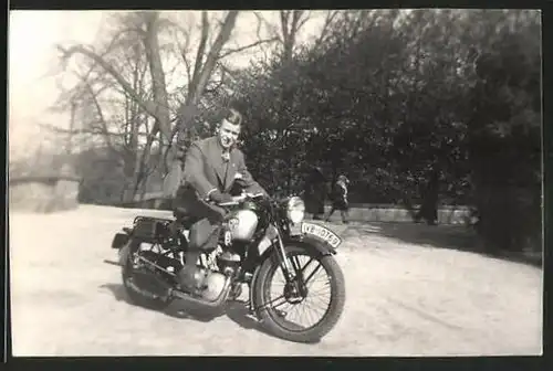 Fotografie Motorrad NSU-D-Rad, Krad mit Kennzeichen IVB-10769