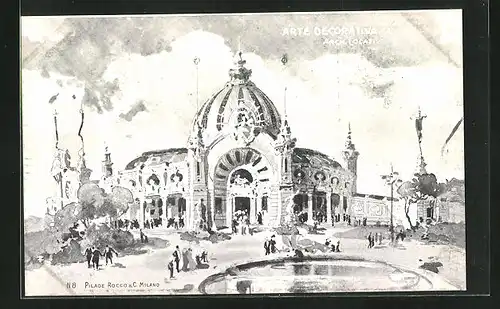 Künstler-AK Milan, Esposizione 1906, Arte Decorativa, Ausstellung