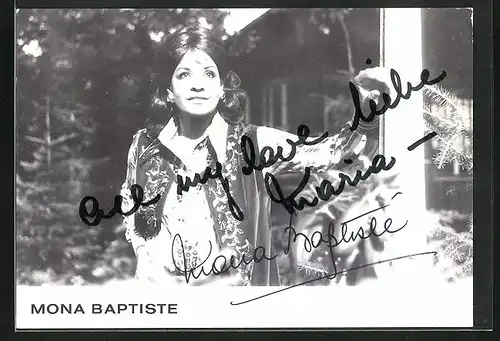 AK Musikerin Mona Baptiste, Autograph