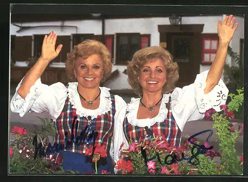 AK Musikerinnen Maria und Margot Hellwig, Autograph