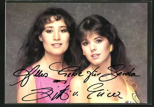 AK Musikerinnen Gitti und Erica, Autograph