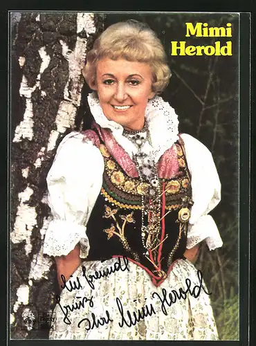 AK Musikerin Mimi Herold, Autograph