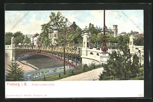 AK Freiburg i. B., Friedrichsbrücke