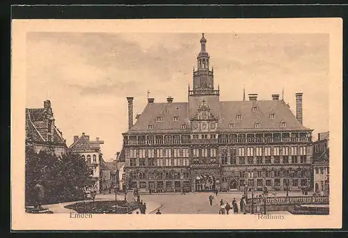 AK Emden, Blick auf Rathaus