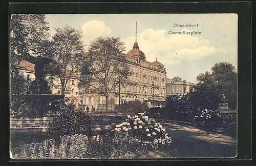 AK Düsseldorf, Blick auf Corneliusplatz