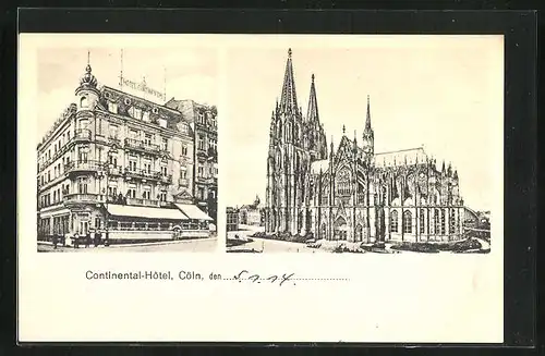 AK Köln, Hôtel Continental, Dom