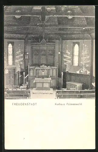 AK Freudenstadt, Kurhaus Palmenwald, Innenansicht Kirche