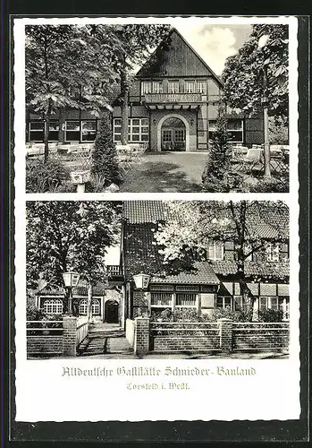 AK Coesfeld in Westfalen, Altdeutsche Gaststätte Schnieder-Bauland, Eingang