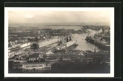 AK Genova, Ponte dei Mille, Hafen