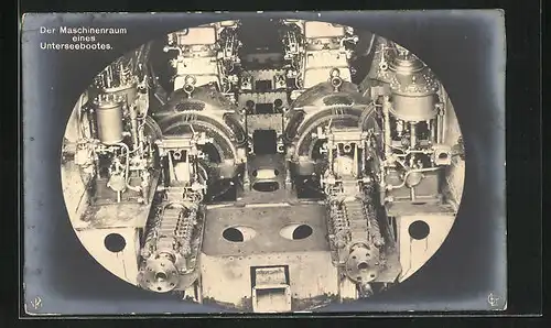 AK Der Maschinenraum eines U-Bootes