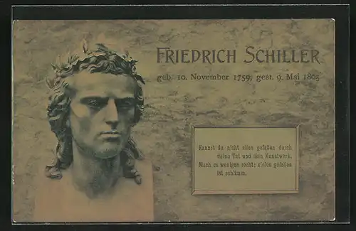 AK Friedrich Schiller, 1759-1805, Dichter & Philosoph