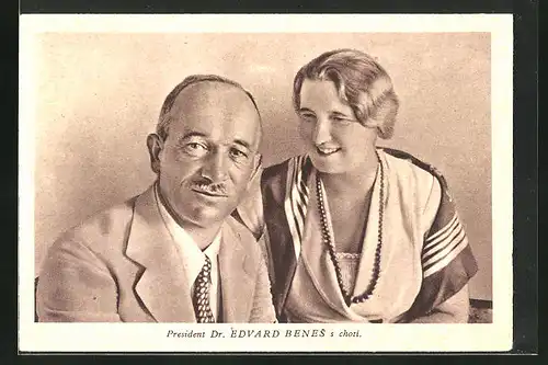 AK Präsident Dr. Edvard Benes mit Gattin