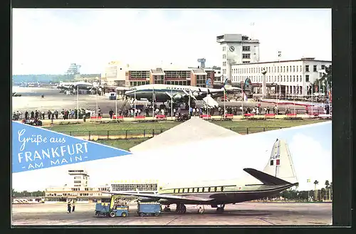 AK Frankfurt am Main, Flughafen mit Flugzeugen