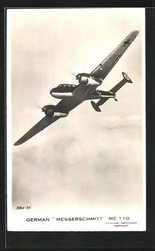 AK Flugzeug vom Typ Messerschmitt Me 110