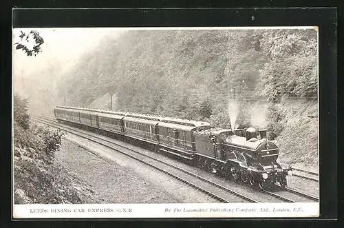 AK Englische Eisenbahn Leeds Dining Car Express, GNR