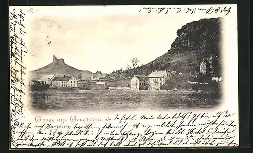 AK Gerolstein, Ortsansicht mit Villa am Berg