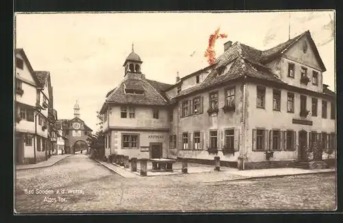 AK Bad Sooden a. d. Werra, Altes Tor mit Apotheke