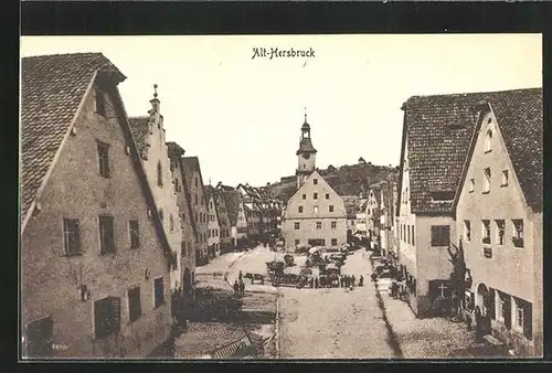AK Alt-Hersbruck, Markt mit Kirche