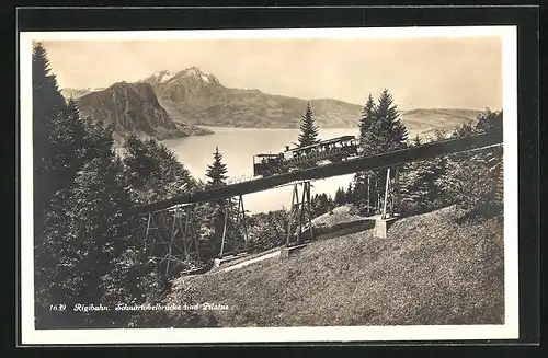 AK Rigibahn, Schnurtobelbrücke und Pilatus