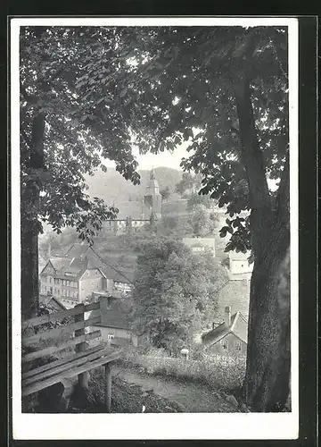 AK Wildemann /Oberharz, Ortspartie mit Kirche