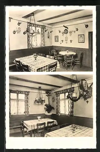 AK Schwarzach /Krs. Bühl, Innenansicht Gasthaus zum Rössle