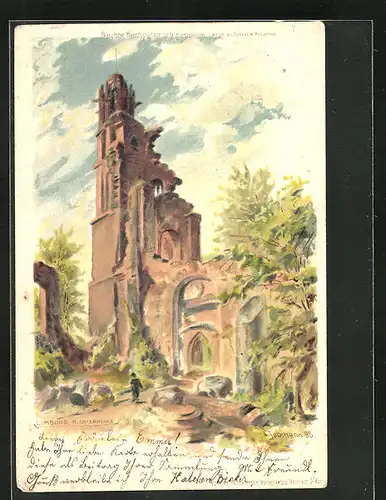 Künstler-AK Limburg, Klosterruine