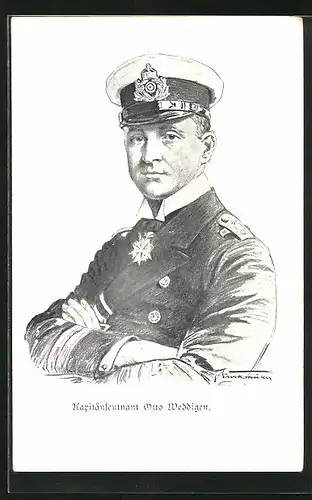 AK Kapitänleutnant Otto Weddigen in Uniform