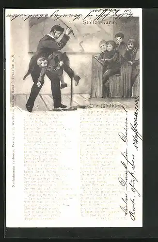 Künstler-AK Gedicht Die Blutblas von Friedrich Stoltze