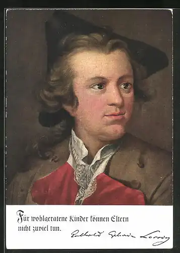 Künstler-AK Gotthold Ephraim Lessing