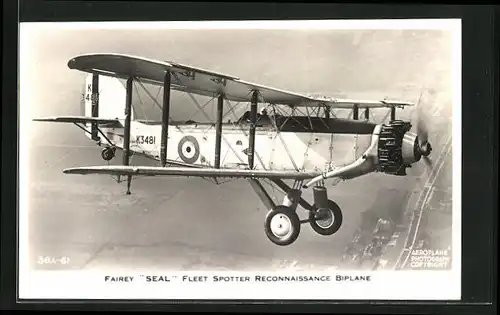 AK Fairey Seal Fleet Spotter Re Reconnaissance Biplane